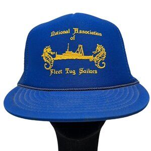 National Association of Fleet Tug Sailors Vintage Trucker Snapback Hat Cap NAFTS